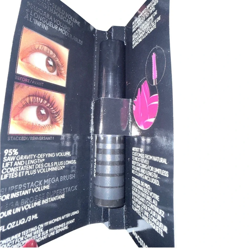 MAC Cosmetics MACStack Mascara FIX+ Setting Spray Lipstick Sampler Trio‎ New